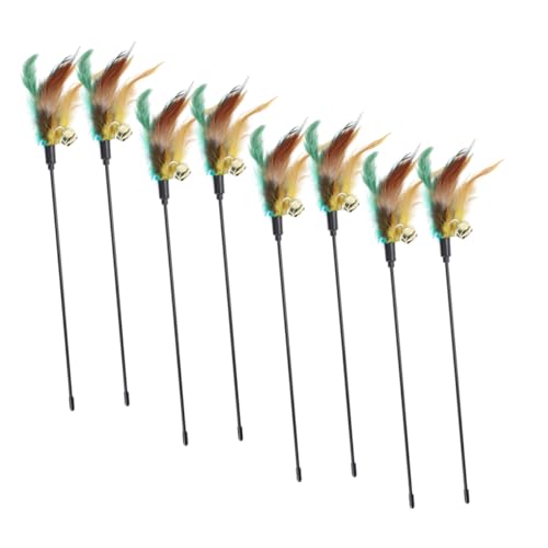 DRESSOOS Interaktives Katzenspielzeug Für Hauskatzen 8 Stück Gefiederte Katzen-Teaser-zauberstäbe 41 cm Kätzchen-Spielzeug Glocke DRESSOOS Interaktives Katzenspielzeug Für Hauskatzen 8 Stück Gefiederte Katzen-Teaser-zauberstäbe 41 cm Kätzchen-Spielzeug Glocke von DRESSOOS