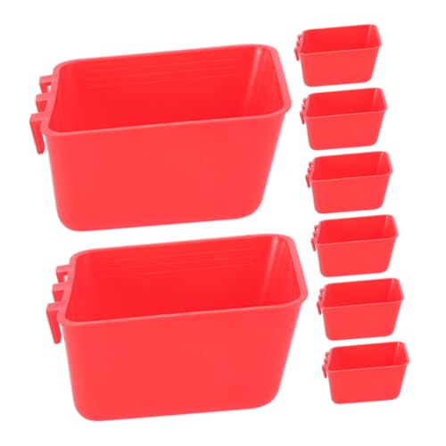 DRESSOOS 8st Vogelfütterer Vogeltränke Für Käfig Wassernapf Für Vögel Vogelnäpfe Für Käfig Vogel Tassen Coop-Tasse Futterautomat Für Tauben Kleiner Vogelfutterhalter Rot Plastik DRESSOOS 8st Vogelfütterer Vogeltränke Für Käfig Wassernapf Für Vögel Vogelnäpfe Für Käfig Vogel Tassen Coop-Tasse Futterautomat Für Tauben Kleiner Vogelfutterhalter Rot Plastik von DRESSOOS