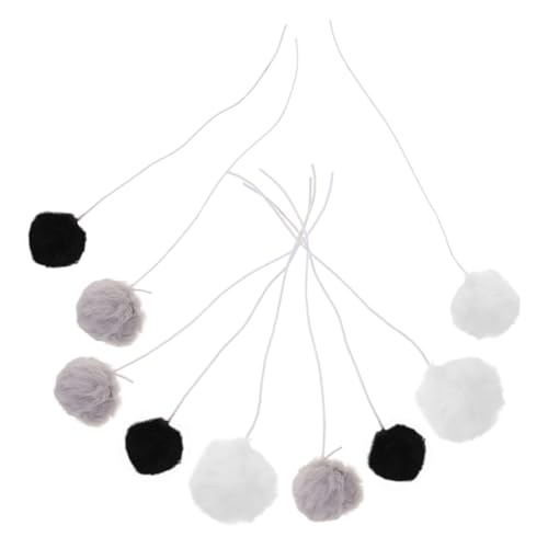 DRESSOOS 9 Stück Katzenkratzbaum Plüschball Kätzchenspielzeug Katzenspielzeug Katzengreifspielzeug Ornamente Spielzeughaus Seilspielzeug Haustierspielzeug Spielbälle von DRESSOOS