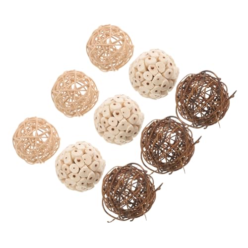 DRESSOOS 9 Teiliges Vogel Spielset, Kauzubehör Für Papageien, Haustierspielzeug, Großes Vogelspielzeug, Vogelkau Rattanbälle, Rattanbälle Für Vögel, Sittichspielzeug, Papageienkäfig DRESSOOS 9 Teiliges Vogel Spielset, Kauzubehör Für Papageien, Haustierspielzeug, Großes Vogelspielzeug, Vogelkau Rattanbälle, Rattanbälle Für Vögel, Sittichspielzeug, Papageienkäfig von DRESSOOS