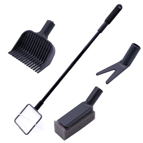 DRESSOOS Reinigungsset für Aquarien komplettes Set Bürste Netz Rechen Schwamm langlebiges Material zum Reinigen von Aquarien von DRESSOOS