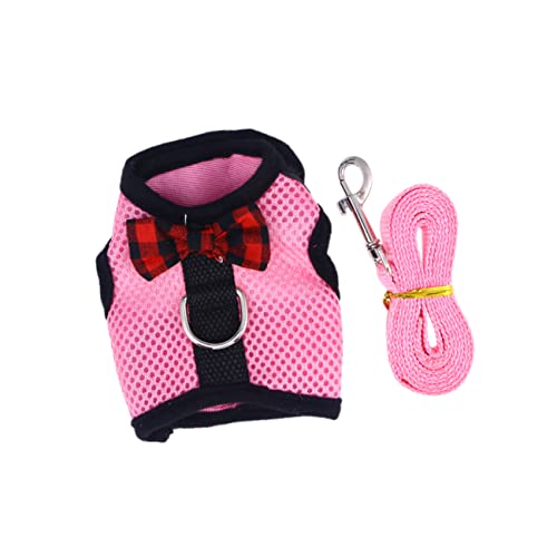 DRESSOOS Leichtes atmungsaktives Haustiergeschirr aus Netzstoff für Hunde Geschirr mit Leine und Weste im Schleifenstil Rosa S DRESSOOS Leichtes atmungsaktives Haustiergeschirr aus Netzstoff für Hunde Geschirr mit Leine und Weste im Schleifenstil Rosa S von DRESSOOS