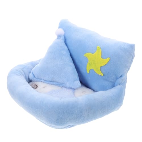 DRESSOOS Baumwollnest Für Haustiere Futterspender Hamsterkäfig Vlies Träger Hundespielzeug Hamster Warmes Versteck Heu Schlafbett Für Hamster Coop Erbse Hasen Rennmaus Blue Plüsch DRESSOOS Baumwollnest Für Haustiere Futterspender Hamsterkäfig Vlies Träger Hundespielzeug Hamster Warmes Versteck Heu Schlafbett Für Hamster Coop Erbse Hasen Rennmaus Blue Plüsch von DRESSOOS