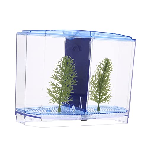 DRESSOOS Betta-Box Desktop-Aquarium Fischzuchtbecken Brutbecken Für Fische Zubehör Für Die Fischfütterung Zu Hause Aquarium-dekor Zuhause Kleines Aquarium Leichter Kunststoff Büro Mini von DRESSOOS