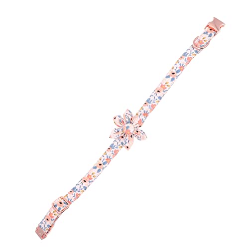 DRESSOOS Verstellbares Hundehalsband Welpenhalsband Entzückende Blumen Festlich Und Schön Für Hündinnen Von Kleiner Bis Großer Größe von DRESSOOS