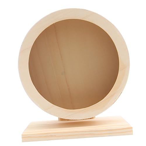 DRESSOOS Cage Exercise Wheel Run Disc Chinchillas Exercise Wheel 11 Inch Hamster Wheel 12 Inch Non Slip Chinchilla Wheel Hamster Toys Wood Toys Pet Wooden to Rotate UFO Wheel von DRESSOOS