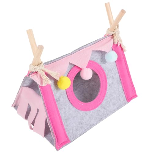 DRESSOOS Guinea Pig Haus Mit Schlafnest Für Kleine Haustiere Idealer Rückzugsort Für Hamster Meerschweinchen Und Chinchillas Gemütliches Warmes Tierbett Pinkes Design Privatsphäre von DRESSOOS