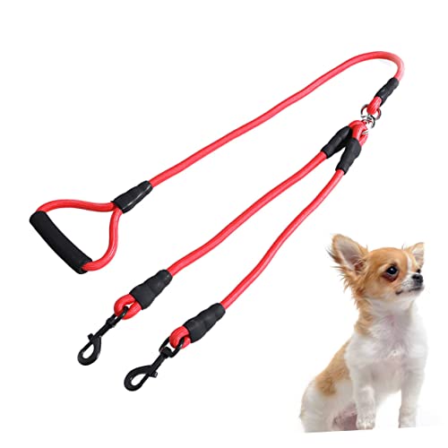 DRESSOOS Outdoor Zugseil Hundeleine Doppelclip Haustier Zuggurt Hundespazierseil Rot DRESSOOS Outdoor Zugseil Hundeleine Doppelclip Haustier Zuggurt Hundespazierseil Rot von DRESSOOS
