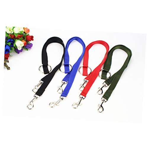 DRESSOOS Doppelleine Für Hunde Nylon Zugseil Für Kleine Haustiere Militärgrün Stabil Und Langlebig Anti-verwickelt Duale Clips Für Einfache Befestigung Am Halsband von DRESSOOS