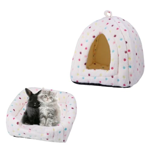 DRESSOOS Dreieckiges Hundebett aus weichem Plüsch für bis mittelgroße Haustiere Haustierbedarf für alle Jahreszeiten Beige DRESSOOS Dreieckiges Hundebett aus weichem Plüsch für bis mittelgroße Haustiere Haustierbedarf für alle Jahreszeiten Beige von DRESSOOS