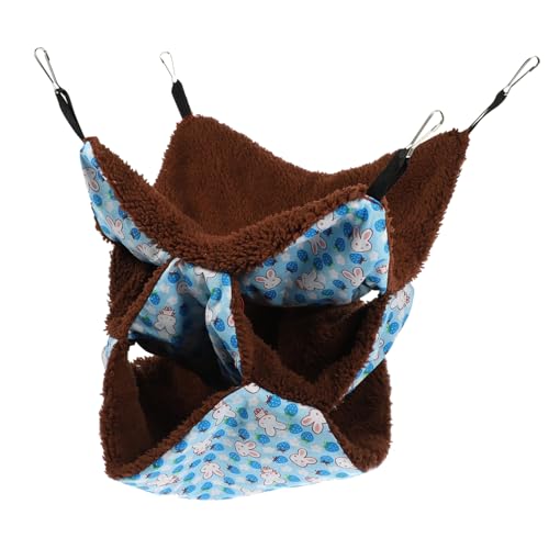 DRESSOOS Dreischichtiges Plüsch Hängematten Hamsterbett, Kleines Tierbett, Hamster Hängemattenbett, Kaninchen Hängemattenbett, Kleines Hamster Warmbett, Kleintier Hängematte, Haustierbett DRESSOOS Dreischichtiges Plüsch Hängematten Hamsterbett, Kleines Tierbett, Hamster Hängemattenbett, Kaninchen Hängemattenbett, Kleines Hamster Warmbett, Kleintier Hängematte, Haustierbett von DRESSOOS