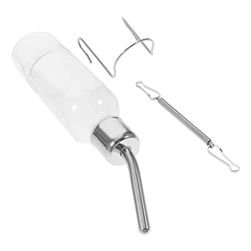 DRESSOOS Wasserspender Meerschweinchen Edelstahl Hamster Trinkflasche Automatischer Wasserspender Für Haustiere 180ml Für Kaninchen Meerschweinchen Und Andere Kleintiere Aufhängbar Und Praktisch von DRESSOOS