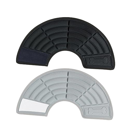 DRESSOOS Elisabethanisches Halsband Für Haustiere Grau Größe M Kratzfest Weiches Material Waschbar Modisches Design Zur von DRESSOOS