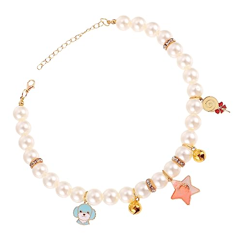 DRESSOOS Entzückende Kätzchen-Halskette Katzen-Ornament Perle modisches Katzenhalsband für Haustier-Festivals von DRESSOOS