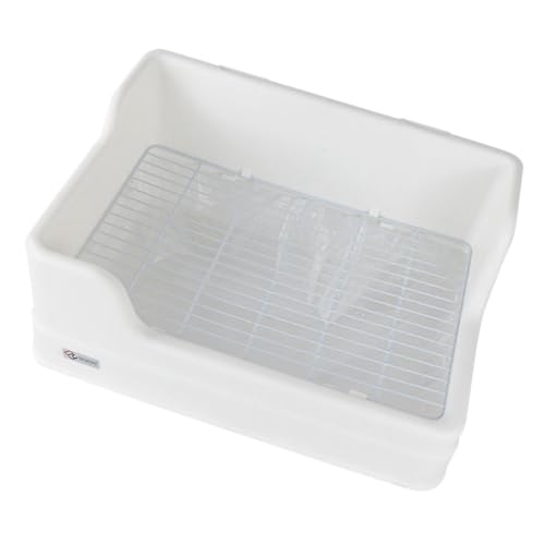 DRESSOOS Trainingstöpfchen für Kaninchen Katzentoilette Haustiertoilette Auslaufsicher Einweichschutz weißer Trainer für Haustierkäfig von DRESSOOS