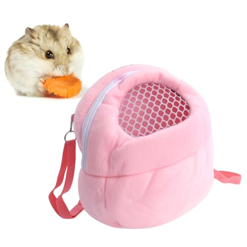 DRESSOOS Tragbare Haustiertrage Für Kleine Haustiere Atmungsaktive Handtasche Für Reisen Und Ausflüge Größe L Pink Perfekt Für Hamster Igel Und Kaninchen von DRESSOOS