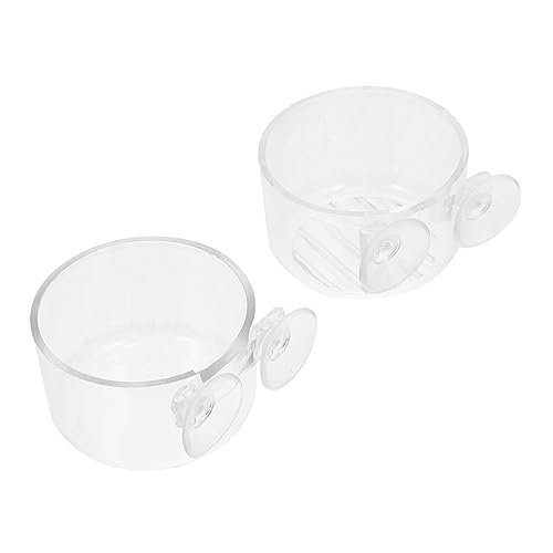 DRESSOOS 2 Stücke Fisch Feeder Mini Form Lebensmittel Rot Fütterung Tasse Für Süßwasser Aquarien Würmer Bloodworm Fisch Lebensmittel Spender von DRESSOOS