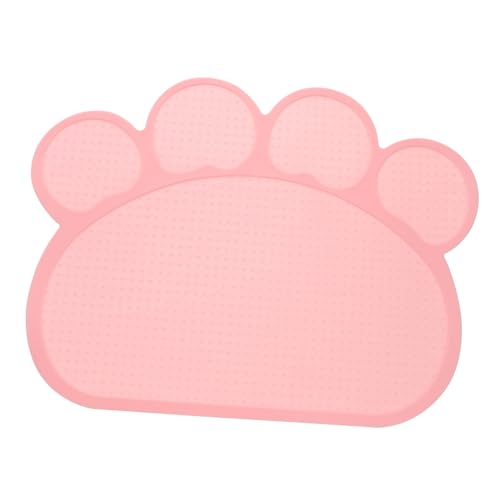 DRESSOOS Futtermatte Für Haustiere Tierische -Pads Katze Fütterungsmatte Haustierfuttermatte Hund Tischset Antihaft-nahrungspad Hunde-Dinner-Matte Welpe Dämmplatten Kieselgel Hündchen Rosa von DRESSOOS