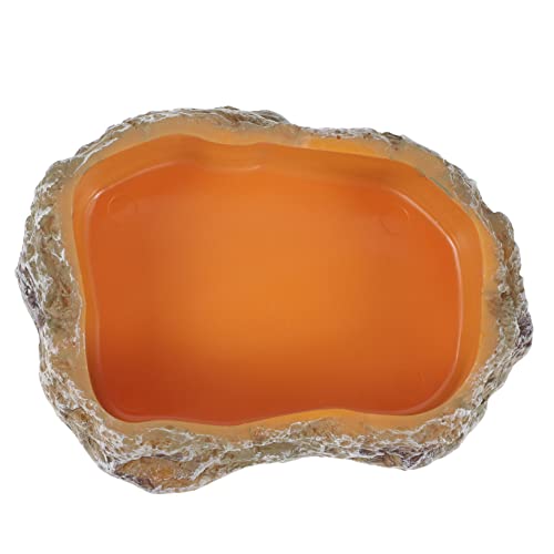 DRESSOOS Reptilien-Futter Wassernapf Aus Resin Für Schildkröten Und Eidechsen Einfach Zu Reinigender Langlebiger Napf Für Komfortable Fütterung Und Hydration Von Kleinen Haustieren Xs von DRESSOOS