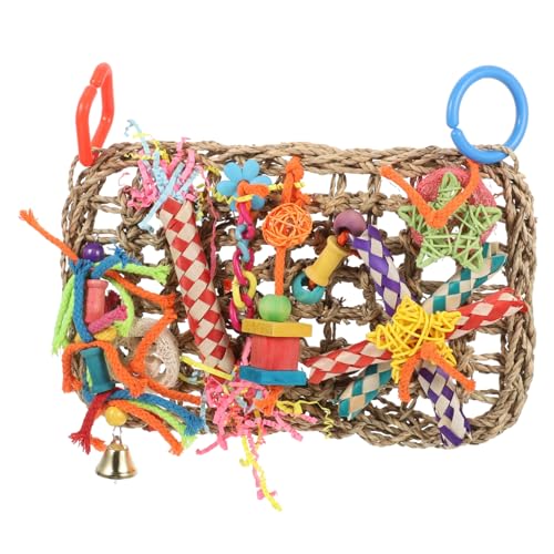 DRESSOOS Vogel Spielzeug Futtersuche Woven Matte Sicher Für Papageien Sittiche Conures Pet Kauen Spielzeug Vogelkäfig Decor von DRESSOOS