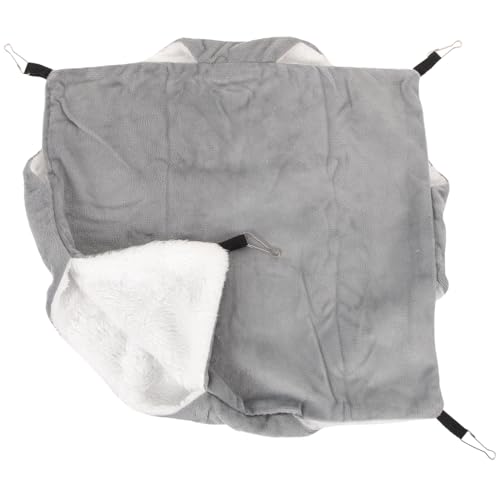 DRESSOOS Gemütliches Hängebett für Meerschweinchen entzückende Hamster-Hängematte weiches Chinchilla-Bett 34 x 34 Kristallgrau von DRESSOOS