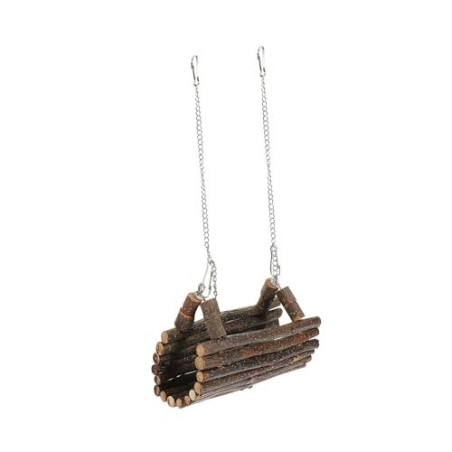 DRESSOOS Hängendes Hamster-schaukelspielzeug Aus Holz Tunnel-Design Für Kleine Haustiere Für Hamster Rennmäuse Und Kleintiere Sicher Und Langlebig Perfekter Rückzugsort Und Spielplatz von DRESSOOS