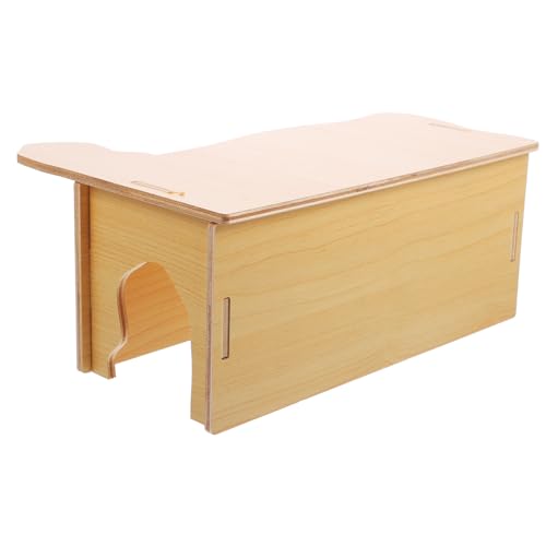 DRESSOOS Hamster Holzunterschlupf, Zartes Hamsterhaus, Entzückendes Rattenhaus, Hamster Holzverstecke, Verschleißfestes Rattenhaus, Hamsterversorgung, Hamsterversteck, Meerschweinchenhaus, von DRESSOOS