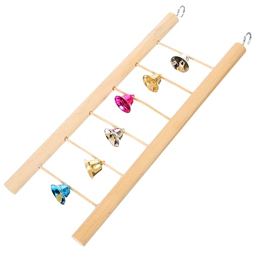 DRESSOOS Hamster-Klettervogelleiter nager holzspielzeug Papageienspielzeug mit Glocken Hirse für Vögel Käfige Kletterleiter für Papageien Papageienleiterspielzeug aus Holz hölzern DRESSOOS Hamster-Klettervogelleiter nager holzspielzeug Papageienspielzeug mit Glocken Hirse für Vögel Käfige Kletterleiter für Papageien Papageienleiterspielzeug aus Holz hölzern von DRESSOOS