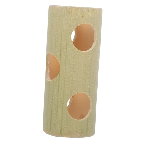 DRESSOOS Verstecke für Meerschweinchen 3er-Pack Bambus-Versteck-Hausröhren für Hamster Chinchillas Eichhörnchen Meerschweinchen-Spielzeug natürliches Versteck-Tunnel-Set zufällige Farbe von DRESSOOS