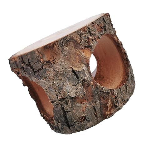 DRESSOOS Holztunnel Für Kleintiere Spielzeug Aus Natürlichem Holz Für Hamster Und Meerschweinchen -Tunnel Aktivität Und Neugierde von DRESSOOS