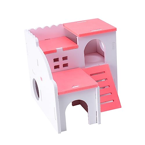 DRESSOOS Hamsterhaus aus Holz doppelschichtig pädagogisches Spielzeug für Haustiere sicheres Heimtierzubehör aus Holz DRESSOOS Hamsterhaus aus Holz doppelschichtig pädagogisches Spielzeug für Haustiere sicheres Heimtierzubehör aus Holz von DRESSOOS