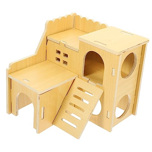 DRESSOOS Hamsterhütte, Versteck Für Kleine Haustiere, Hamsterversteck, Hamster Holzhaus, Hamster Wohnhaus, Holz Hamsternest, Haustierkäfig, Holz Haustierversteck, Hamster Schlafhaus DRESSOOS Hamsterhütte, Versteck Für Kleine Haustiere, Hamsterversteck, Hamster Holzhaus, Hamster Wohnhaus, Holz Hamsternest, Haustierkäfig, Holz Haustierversteck, Hamster Schlafhaus von DRESSOOS