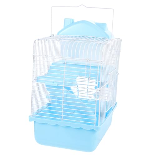 DRESSOOS Hamster Spieizeug Hamsterkäfig Hamsterleiter Spielzeug Hamsterversteck Rattenhaus Rattenhütte Tragbares Haustierhaus Großer Hamster Kleiner Haustierkäfig Haustiervilla Hamstervilla Eisen Blue DRESSOOS Hamster Spieizeug Hamsterkäfig Hamsterleiter Spielzeug Hamsterversteck Rattenhaus Rattenhütte Tragbares Haustierhaus Großer Hamster Kleiner Haustierkäfig Haustiervilla Hamstervilla Eisen Blue von DRESSOOS