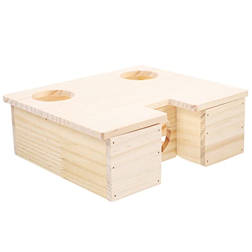 DRESSOOS Hamsterkäfig Holzhaus Meerschweinchenkäfig Heu Haustier Wurf Hamsterhaus mit Labyrinth Hamsterhaus mit Mehreren Kammern Spielzeug Lebensräume meerschweinchen lebensraum Yellow DRESSOOS Hamsterkäfig Holzhaus Meerschweinchenkäfig Heu Haustier Wurf Hamsterhaus mit Labyrinth Hamsterhaus mit Mehreren Kammern Spielzeug Lebensräume meerschweinchen lebensraum Yellow von DRESSOOS