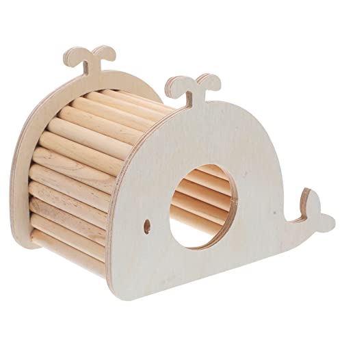 DRESSOOS Hamsternest, Haustier Schlafhaus, Haustier Versteck Für Käfig, Hamsterleiter Spielzeug, Hölzernes Hamster Versteck, Kleines, Hamster Versteck, Nest, Holz, Hamsterhaus, von DRESSOOS