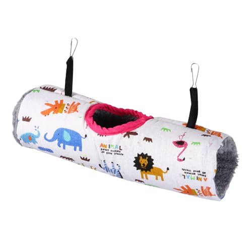 DRESSOOS Luxuriöses Hamsterbett Nest Tunnel Gleitschirm Warm Für Chinchillas Frettchen Käfigzubehör von DRESSOOS