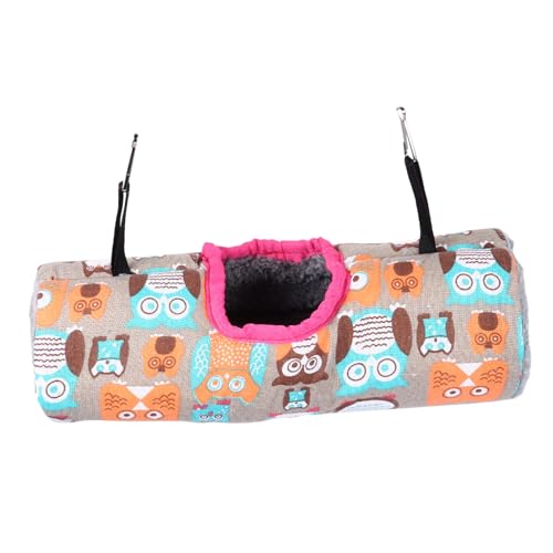 DRESSOOS Kleintier Hängematte Und Tunnel Für Hamster Meerschweinchen Und Kleine Nagetiere Warmes Schlafnest Gemütlicher Rückzugsort Für Käfige Und Gehege von DRESSOOS
