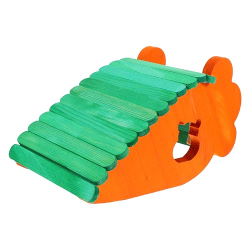 DRESSOOS Dekoratives Hamsterhaus Aus Holz Chinchilla-unterschlupf Hamster-zubehör Karotten-Design Haustier-spielhaus DRESSOOS Dekoratives Hamsterhaus Aus Holz Chinchilla-unterschlupf Hamster-zubehör Karotten-Design Haustier-spielhaus von DRESSOOS