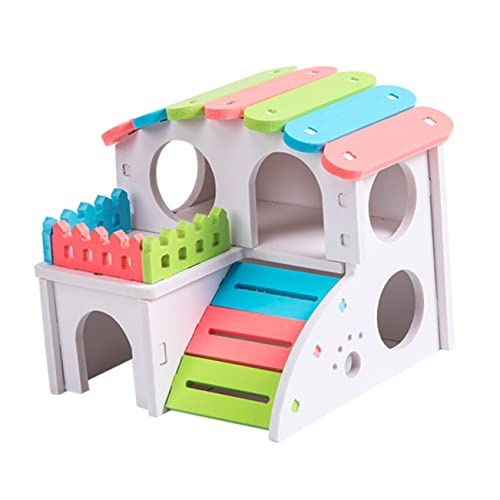 DRESSOOS Handgemachtes DIY Hamsterhaus Kleintier Versteckhaus Für Hamster Aus Hochwertigem Stabil Und Sicher Ideal Für Innen Und Außenbereich Fördert Die Kreativität Und von DRESSOOS