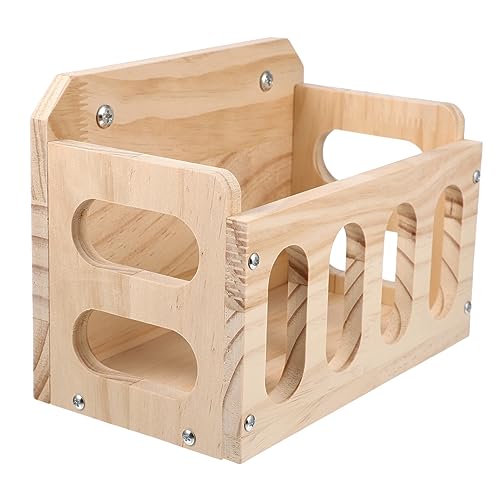 DRESSOOS Heu-Futterspender aus Holz für Kaninchen. und sicher für Hamster. Fixierdesign für Hasen. Einfache Installation im Haustierkäfig. von DRESSOOS