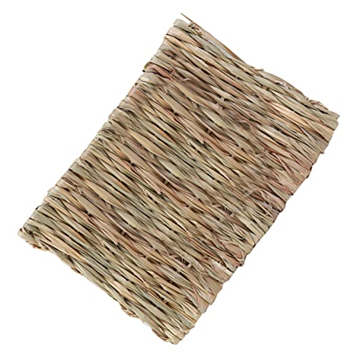 DRESSOOS Kauspielzeug Stroh Haustiermatte 40x28x1cm Hamsterbett Haustiernest Für Haustiere von DRESSOOS