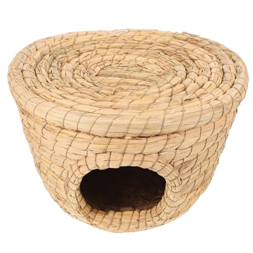 DRESSOOS Hasenstall aus Stroh Haushamster Hamsterkäfig Tierstirnband Kinderwelpe Strohnest Hamster Stroh Schloss Kleintiere Stroh Versteck für Kleintiere Mini-Tierbett kleines Tierbett DRESSOOS Hasenstall aus Stroh Haushamster Hamsterkäfig Tierstirnband Kinderwelpe Strohnest Hamster Stroh Schloss Kleintiere Stroh Versteck für Kleintiere Mini-Tierbett kleines Tierbett von DRESSOOS