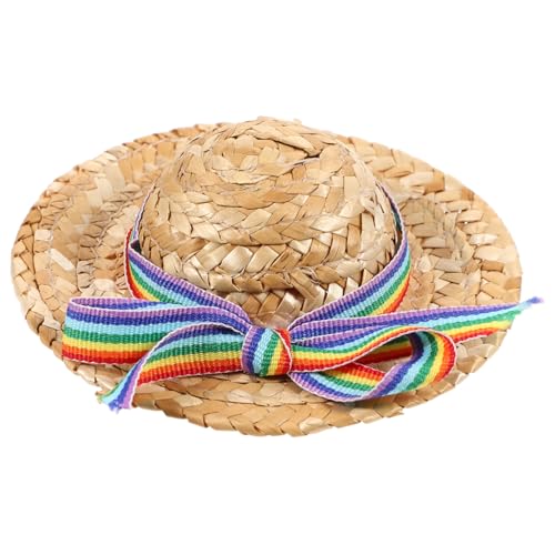 DRESSOOS Hut Hund Sombrero Hut Handarbeit Gewebt Dekorative Kappe Für Hund Geburtstagsparty von DRESSOOS