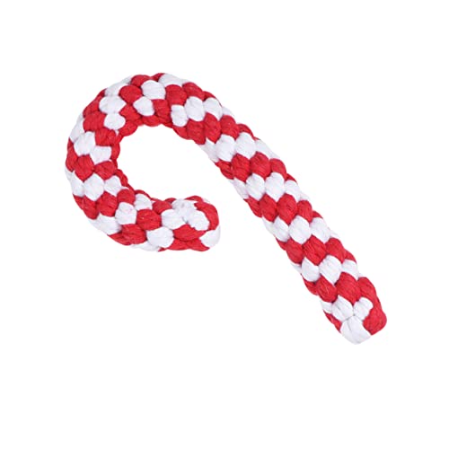 DRESSOOS Pet Christmas Seilspielzeug Für Hunde Kauspielzeug Aus Baumwolle Zur Zahnpflege Und Stärkung des Gebisses Zufällige Farben Für Spiel Und Training von DRESSOOS
