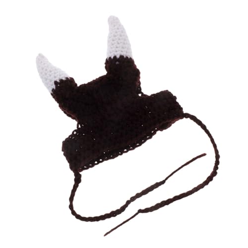 DRESSOOS Lustige Und Stylische Kopfbedeckung Aus Plüsch Gestrickter Partyhut Für Haustiere Für Katzen Und Hunde von DRESSOOS