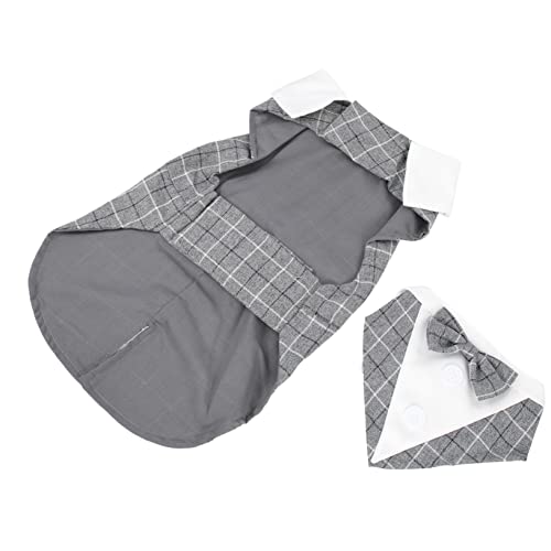 DRESSOOS Hunde-Hochzeitsanzug Bequemer Haustier-Anzug Fliege Stilvoller Für Ihr Haustier Größe M von DRESSOOS