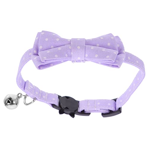 DRESSOOS Handgefertigtes Hundehalsband Mit Fliege Aus Baumwolle Verstellbar Für Mehr Komfort Glocke Für Bei Haustierpartys von DRESSOOS