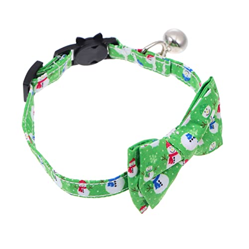 DRESSOOS Weihnachts-schneemann-Muster Haustierhalsband Katzenfliege Halskette Stilvolle Haustierschleifenkette Für Ihr Haustier von DRESSOOS