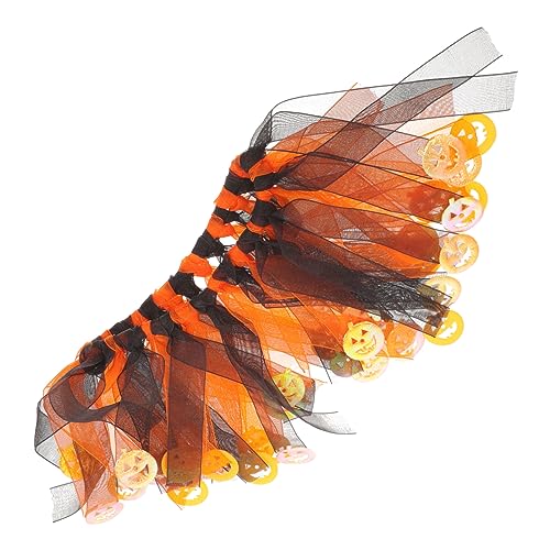DRESSOOS Haustierhalsband Haustiere Halloween-tischkleidung Pin-Dekoration Spinnennetz- Halloween-Geschirr-Matte Halloween Gestuftes Tablettdekor Halloween-katzenhalsband Polyester von DRESSOOS