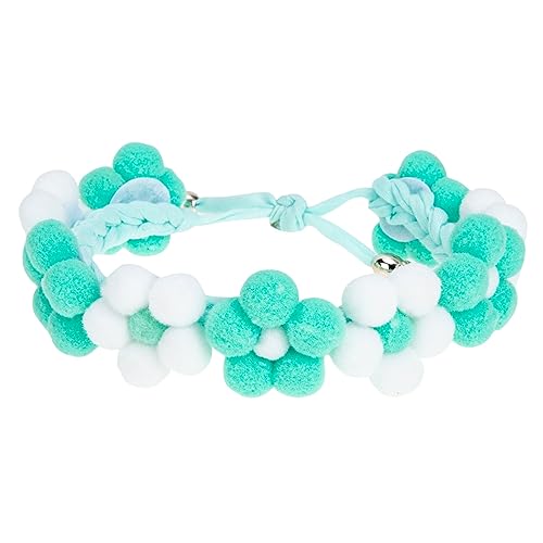 DRESSOOS Hundehalsbänder Haustierhalsband Kostü -Halskette rosa eine Halskette Perlenkette entzückendes Katzenhalsband handgestricktes hundehalsband der Hund schmücken Zubehör Garn von DRESSOOS